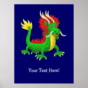 Prachtige Chinese Draak Poster