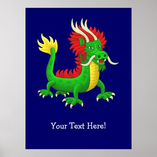 Prachtige Chinese Draak Poster (Voorkant)