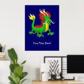 Prachtige Chinese Draak Poster (Thuiskantoor)