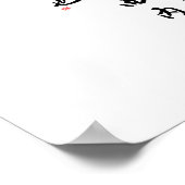 Prachtige Chinese kalligrafie - man van deugd Poster (Hoek)