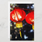Prachtige Chinese Lunar New Year Red Lanterns Briefpapier (Voorkant / Achterkant)