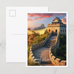 Prachtige Chinese Muur Briefkaart