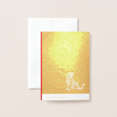 Prachtige Chinese tijger nieuwjaar 2022 Luxe VGC Folie Kaarten (Met envelop)