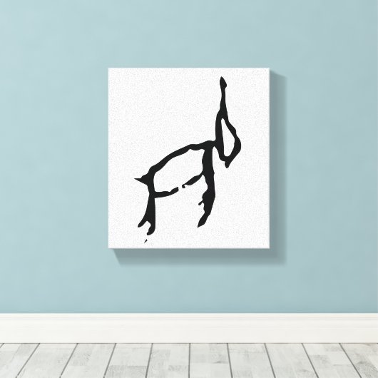 Prachtige Chinese Zodiac-Konijn-#001- Canvas Afdruk (Insitu (Houten vloer))