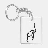 Prachtige Chinese Zodiac-Konijn-#001- Sleutelhanger (Voorkant Links)