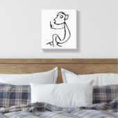 Prachtige Chinese Zodiac-Monkey#001- Canvas Afdruk (Insitu (Slaapkamer))