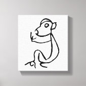 Prachtige Chinese Zodiac-Monkey#001- Canvas Afdruk (Voorkant)