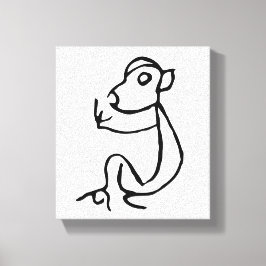 Prachtige Chinese Zodiac-Monkey#001- Canvas Afdruk