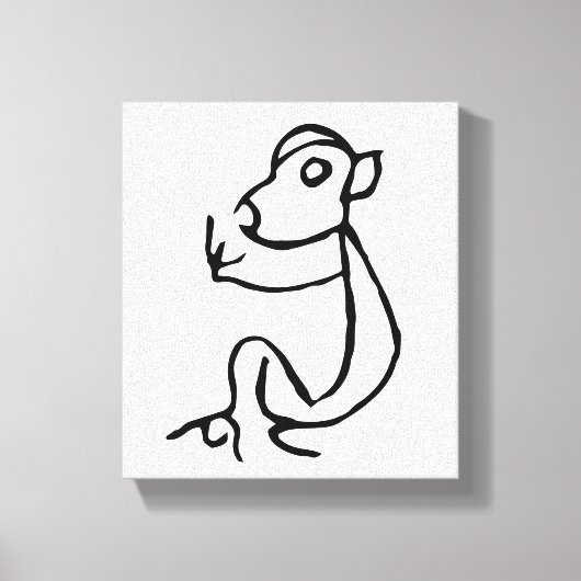 Prachtige Chinese Zodiac-Monkey#001- Canvas Afdruk (Voorkant)