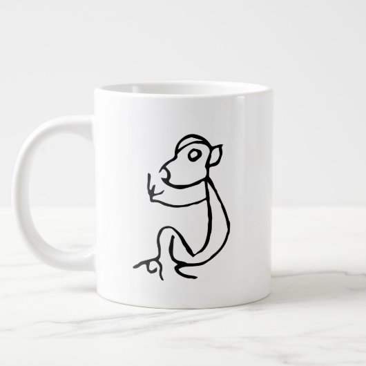 Prachtige Chinese Zodiac-Monkey-#001- Grote Koffiekop (Links)