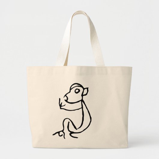Prachtige Chinese Zodiac-Monkey#001- Grote Tote Bag (Voorkant)