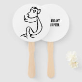 Prachtige Chinese Zodiac-Monkey#001- Handwaaier (Voorkant en achterkant)