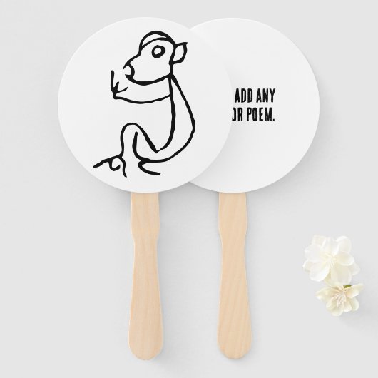 Prachtige Chinese Zodiac-Monkey#001- Handwaaier (Voorkant en achterkant)