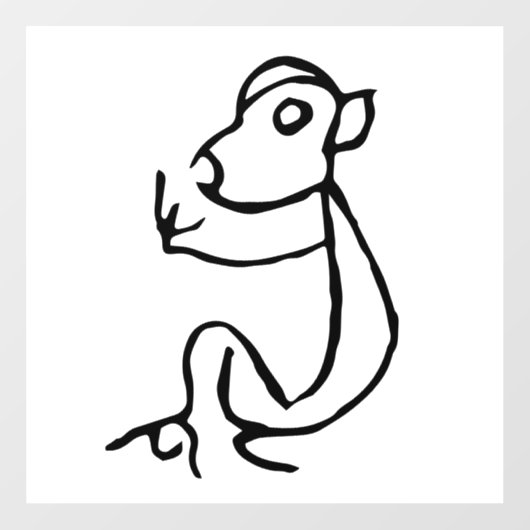 Prachtige Chinese Zodiac-Monkey#001- Raamsticker (Vel)
