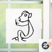 Prachtige Chinese Zodiac-Monkey#001- Raamsticker (Huis)