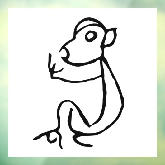 Prachtige Chinese Zodiac-Monkey#001- Raamsticker (Vel 3)