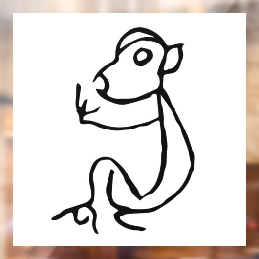 Prachtige Chinese Zodiac-Monkey#001- Raamsticker (Vel 2)