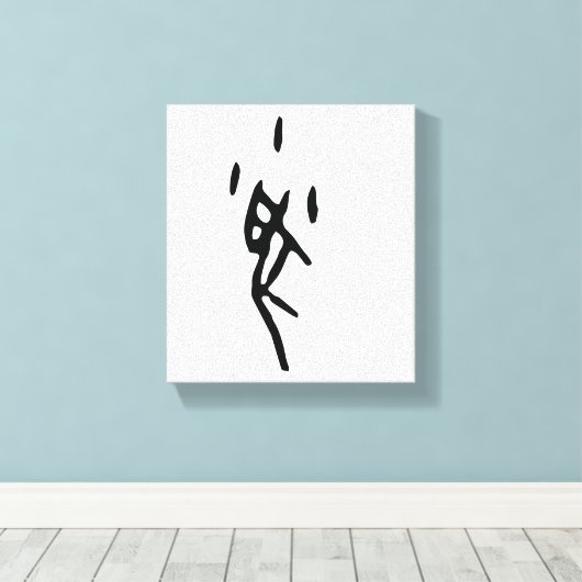 Prachtige Chinese Zodiac-Rat-#001- Canvas Afdruk (Insitu (Houten vloer))