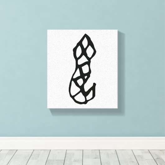 Prachtige Chinese Zodiac-Snake-#001- Canvas Afdruk (Insitu (Houten vloer))