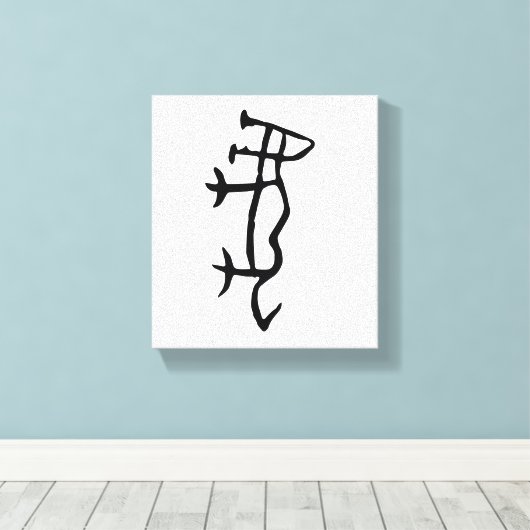 Prachtige Chinese Zodiac-Tiger-#001- Canvas Afdruk (Insitu (Houten vloer))