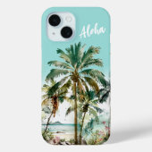 Prachtige chique eiland tropische strand palmboom Case-Mate iPhone case (Achterkant)