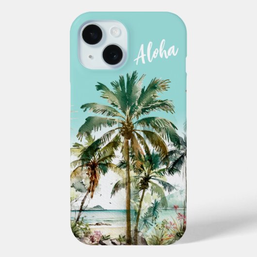Prachtige chique eiland tropische strand palmboom Case-Mate iPhone case (Achterkant)