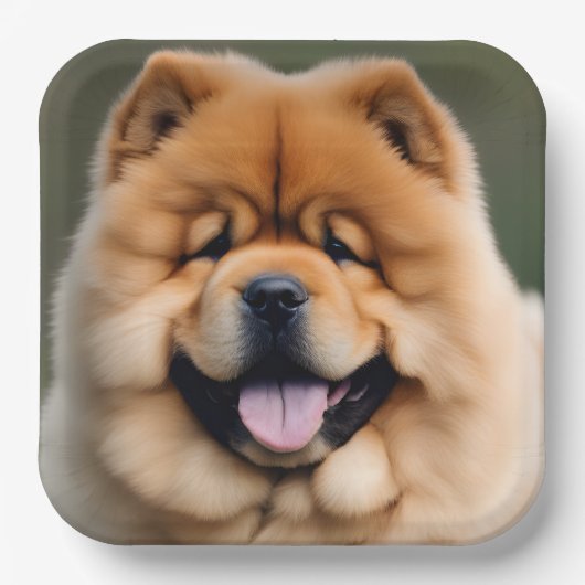 Prachtige Chow Chow Papieren Bordje (Voorkant)