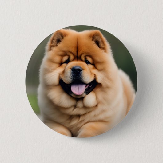 Prachtige Chow Chow Ronde Button 5,7 Cm (Voorkant)