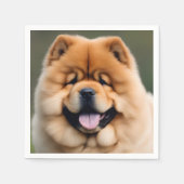 Prachtige Chow Chow Servet (Voorkant)