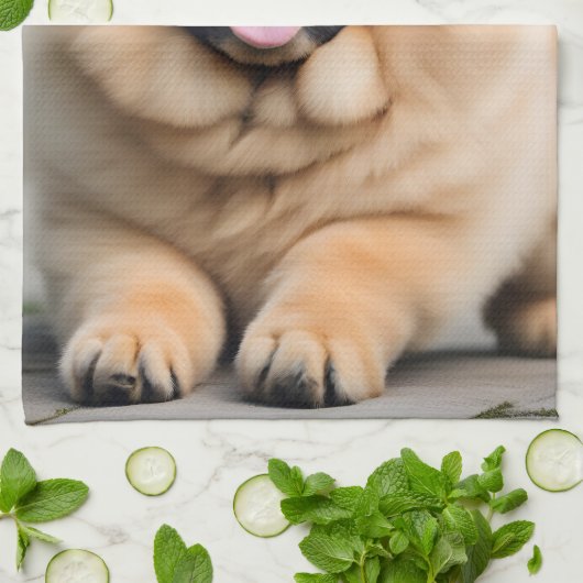 Prachtige Chow Chow Theedoek (Gevouwen)