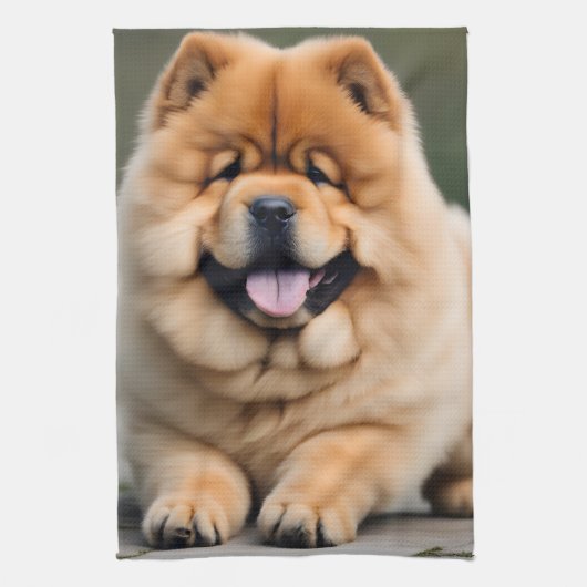 Prachtige Chow Chow Theedoek (Verticaal)