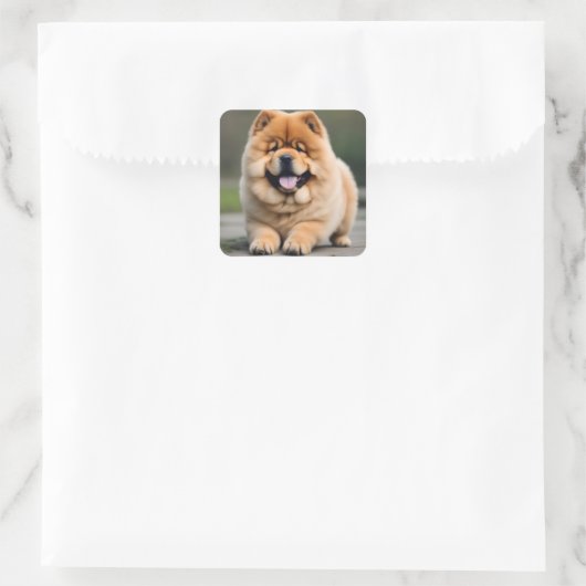 Prachtige Chow Chow Vierkante Sticker (Tas)