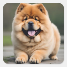 Prachtige Chow Chow Vierkante Sticker