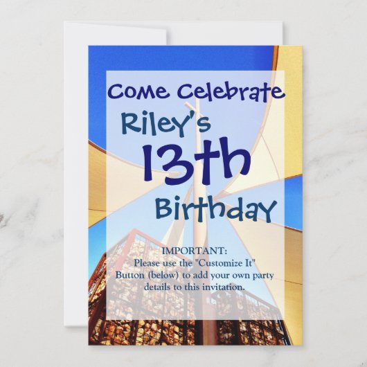 Prachtige Christelijke Kerk Cross Blue Sky Kaart (Voorkant)