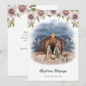 Prachtige, Christelijke kerst met religie Feestdagenkaart (Voorkant / Achterkant)