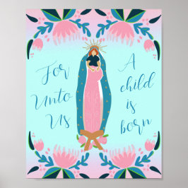 Prachtige Christelijke kerstfeestelijkheid Poster