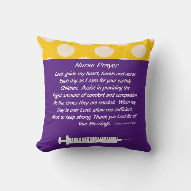 Prachtige Christelijke zuster Prayer Pillow Paars Kussen (Voorkant)