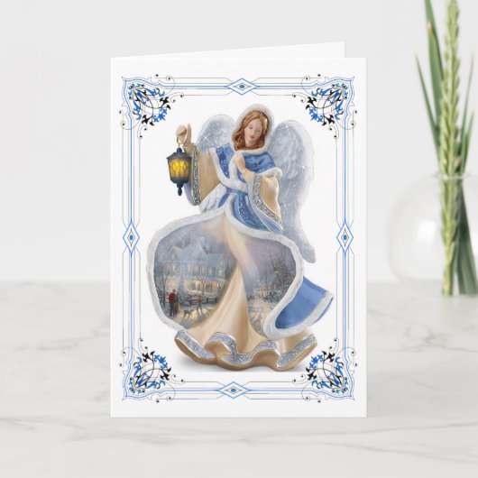 Prachtige Christmas Angel Holiday Gevouwen Kaart (Voorkant)