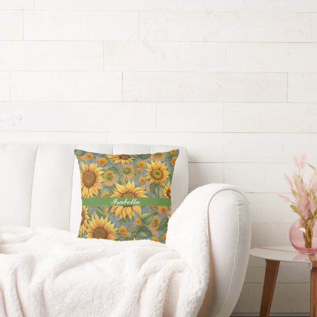 Prachtige Collectie van de zonnebloem Kussen (Bank)