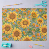 Prachtige Collectie van de zonnebloem Tissuepapier (Craft)