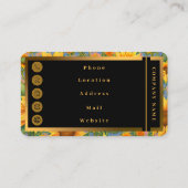 Prachtige Collectie van de zonnebloem Visitekaartje (Achterkant)