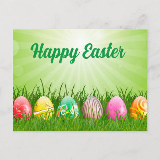 Prachtige Colorful Happy Easter Post-Kaart Briefkaart