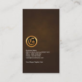 Prachtige constructie van bruine ruggengraat visitekaartje (Achterkant)