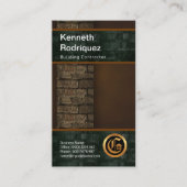 Prachtige constructie van bruine ruggengraat visitekaartje (Voorkant)