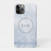 Prachtige Cool Blue Sequins Case-Mate iPhone Case (Achterkant)