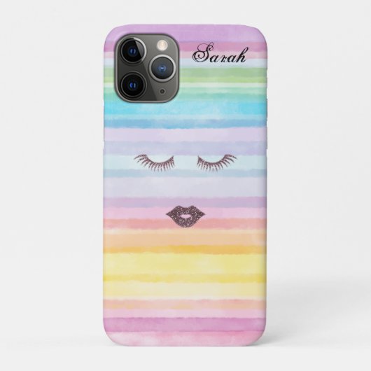 Prachtige Cool Rainbow Faux Lashes Case-Mate iPhone Case (Achterkant)