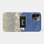 Prachtige coole Blue en White Sequins Case-Mate iPhone Case (Achterkant (horizontaal))