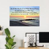 PRACHTIGE CORINTHIANS GEPERSONALISEERD BRUILOFT PO POSTER (Thuiskantoor)