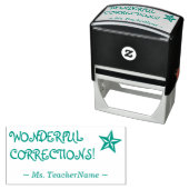 "PRACHTIGE CORRECTIES!" Instructeur Rubber Stamp Zelfinktende Stempel (In situ)