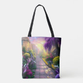 Prachtige Cottage Garden Path Tote Bag (Achterkant)